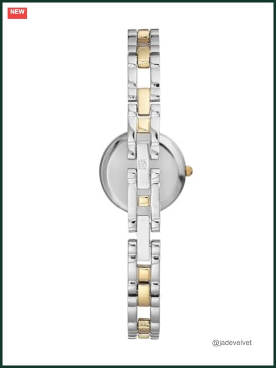 Anne Klein Crystal Accented Two-Tone Bracelet Watch Japanese Quartz